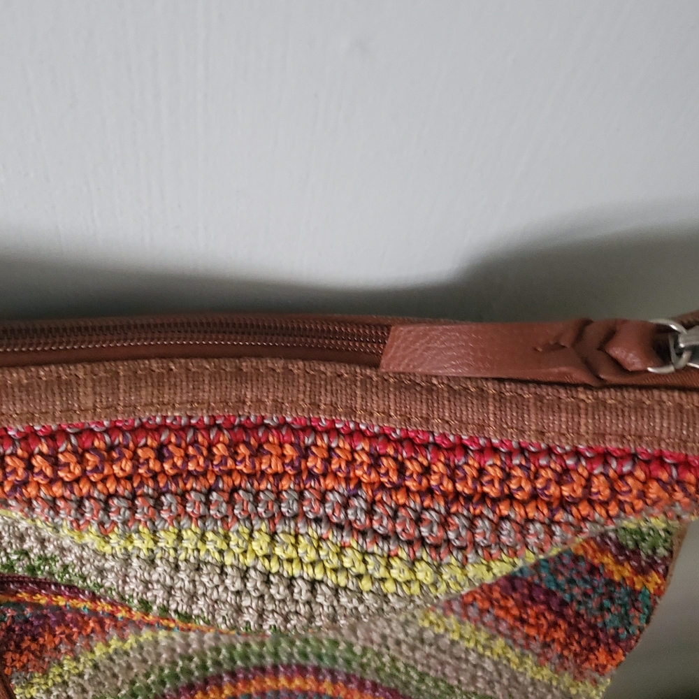 The Sak | Lucia Multicolor Woven Striped Crochet Crossbody Shoulder Bag Purse - Picture 10 of 13
